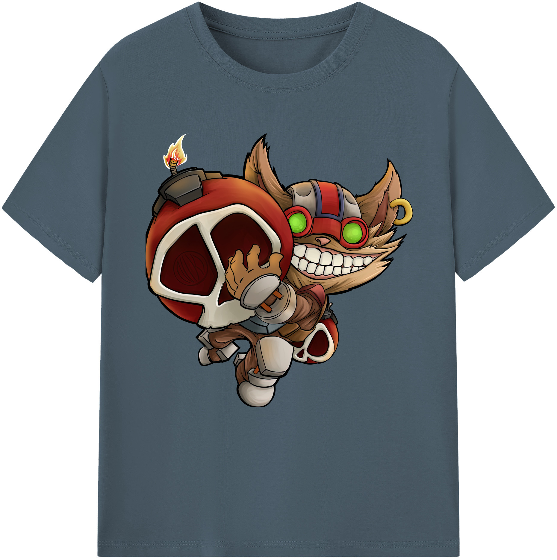 リーグ・オブ・レジェンド League of Legends LOL 綿100％半袖Tシャツ（フロントプリント）